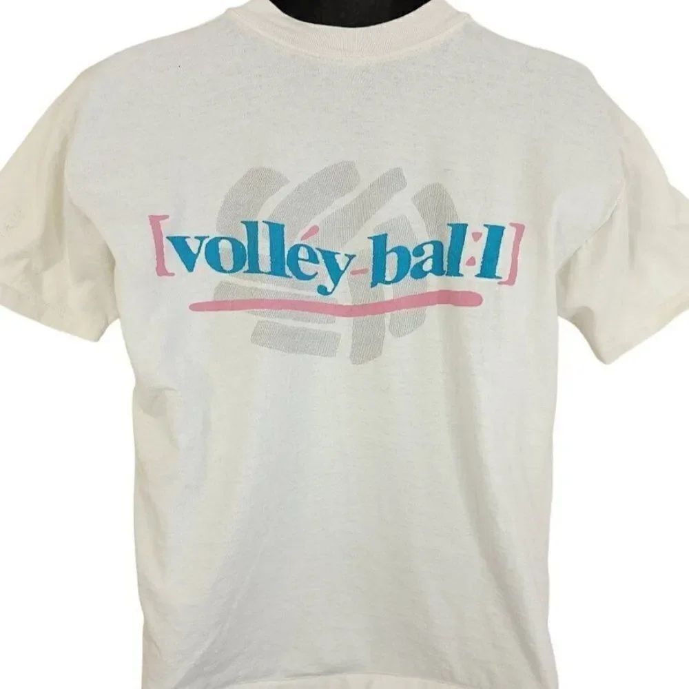 Mossimo Beach Volleyball T Shirt Vintage 80s Sports Made In USA Mens Size Large
